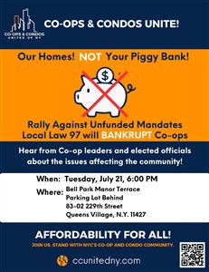 JULY 21ST - RALLY LOCAL LAW 97 FLYER