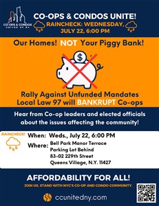 RALLY LOCAL LAW 97 RAINCHECK FLYER